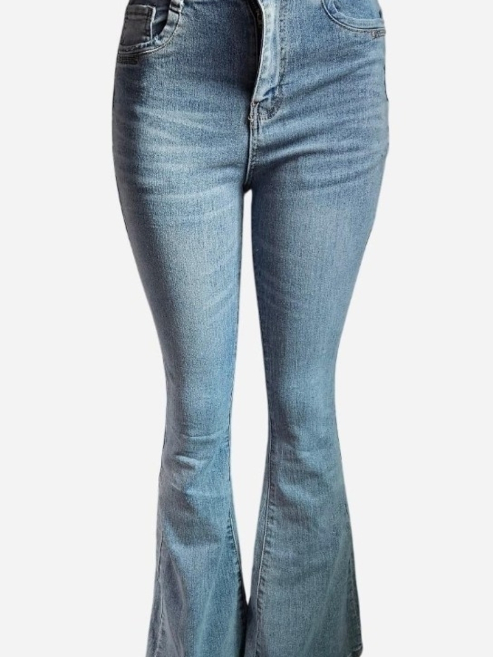 High-Rise Light Blue Flare Jeans